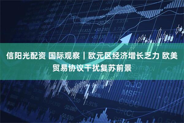 信阳光配资 国际观察｜欧元区经济增长乏力 欧美贸易协议干扰复苏前景
